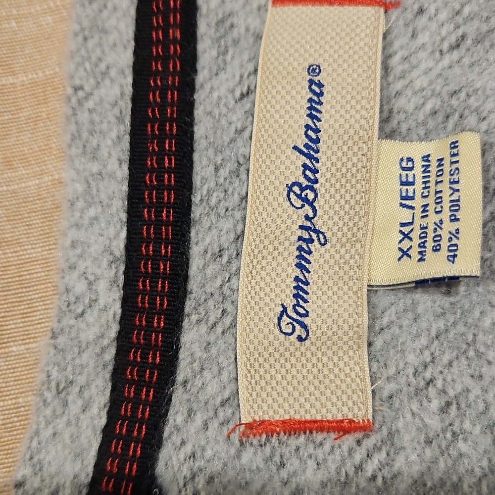 Tommy Bahama Black and Gray Scoop Neck Sweater XXL